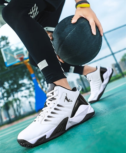 [sneakers] Extra-Large Outdoor Trail Shoes for Men, Featuring Slip Resistance, Shock Absorption, Durability, Trendy Basketball Design, Versatile Sports Footwear, Lightweight Comfort, Casual Style, Soft Sole, And Rebound Train