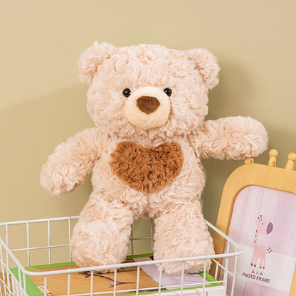 35Cm/13.78In Adorable Heart-Shaped Bear Plush Toys Kawaii Panda Stuffed Animals Ultra Soft Cuddly Gifts for Boys And Girls Birthday Celebrations Holiday Home Decoration