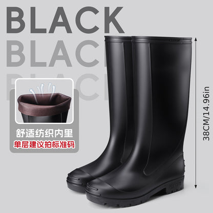 Men's High-Top PVC Outdoor Rain Boots for Summer Fishing