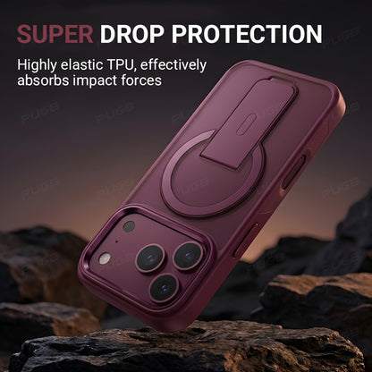Matte Magnetic Shockproof Phone Case with Stand for iPhone 18 Pro Max