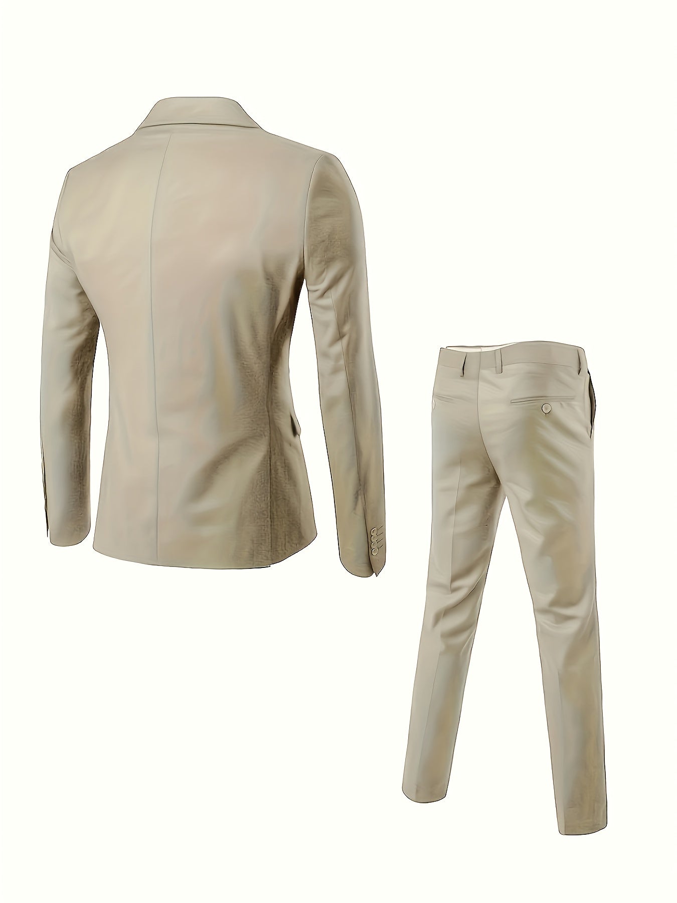 Men's 3-Piece Formal Suit Set with Jacket, Vest & Pants