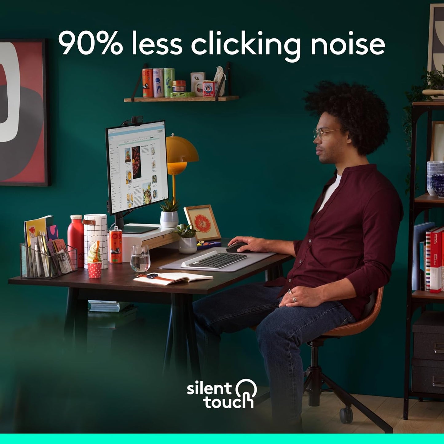 Logitech Signature M650 Wireless Mouse - for Small to Medium Sized Hands, 2-Year Battery, Silent Clicks, Customizable Side Buttons, Bluetooth, for Pc/Mac/Multi-Device/Chromebook - Black