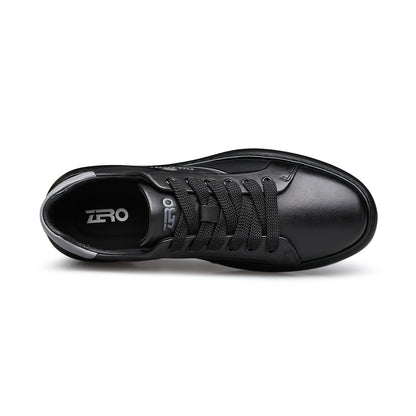 ZRO Zero Degree Men's Black Leather Casual Skate Sneakers