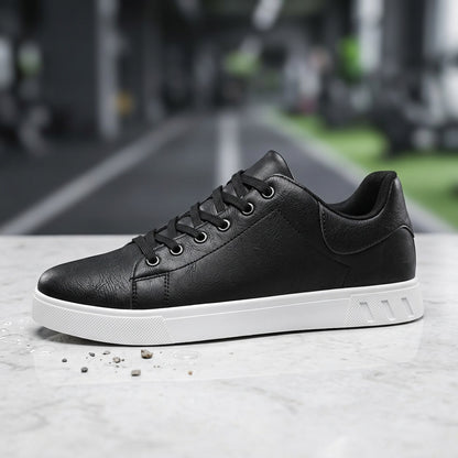 Men's Casual Lace-Up Sneakers with Durable Soft Sole, All-Season