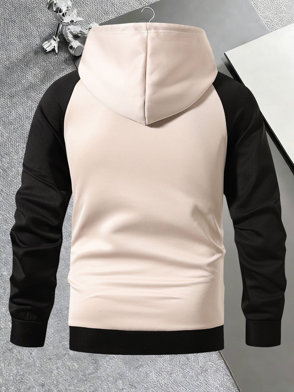 Men's Hooded Color-Block Jacket for Fall and Winter