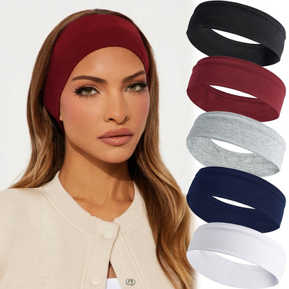 5pcs Ultra-Thin Women’s Athletic Headbands for Exercise & Daily Wear