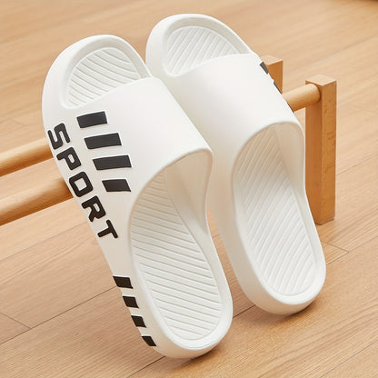 Men's stylish sports flip-flops, indoor non-slip couple slippers, casual and comfortable EVA material slippers, available in large sizes 48-49 - ayq
