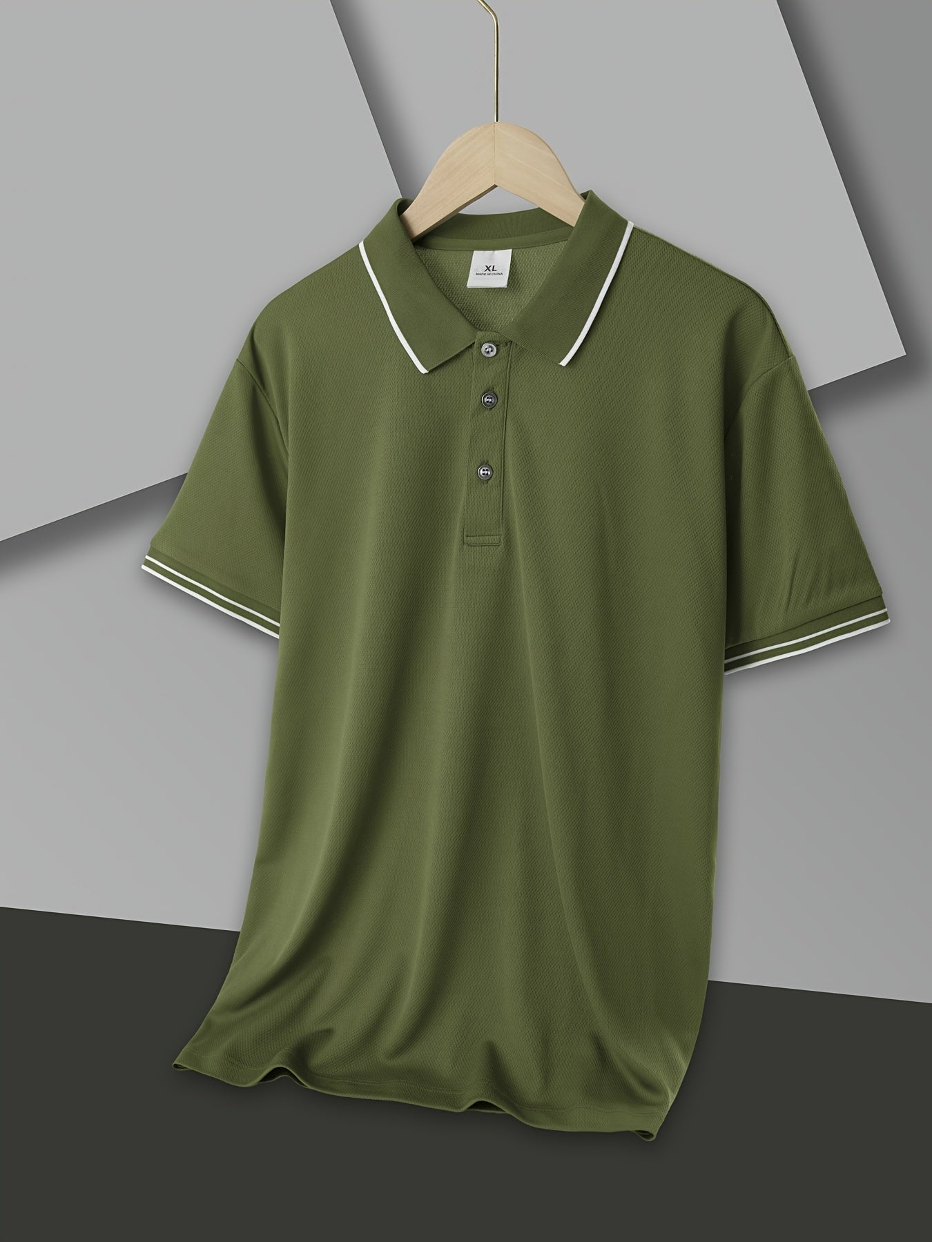 Men'S Quick-Dry Polo Shirt with a Collar for Summer - Breathable, Quick-Drying, Buttoned, Suitable for Beach, Golf, And Casual Office Wear, Smooth Texture Beach Tee - ayq