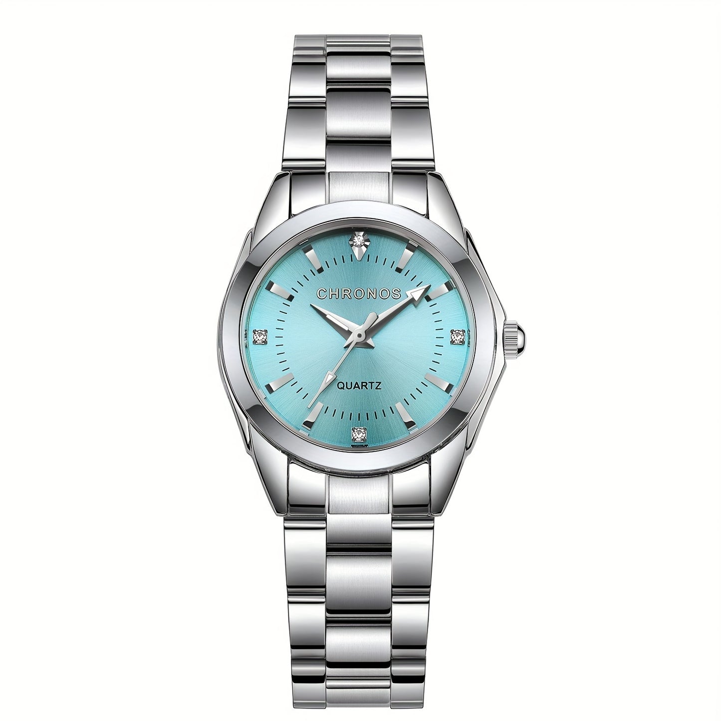 CHRONOS Women'S Fashionable Casual Quartz Watch Features a Stainless Steel Strap, Perfect for Business Elegance And Sophistication. This Exquisite And Compact Outdoor Sports Watch Is Ideal for Daily Wear And Outings, Making I