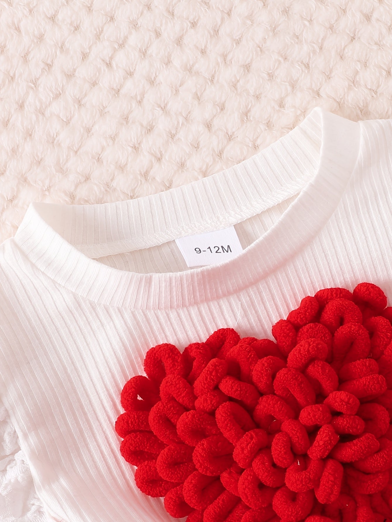 Girls' Sweet Princess Style 3pcs Set with Heart & Bow Detail - Soft Pink & Red Ruffled Sleeves, Bodysuit with Red Bow Skirt & Matching Headband, for Outdoor, Princess Dress For Girls, Princess Dress For Girl