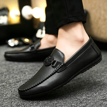 Men's Solid Color Casual Low-Top Beanie Shoes with Flat Sole