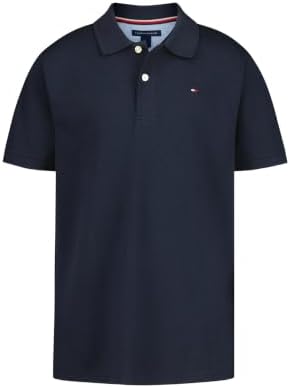 Tommy Hilfiger Boys' Short Sleeve Polo Shirt – Soft Pique Fabric