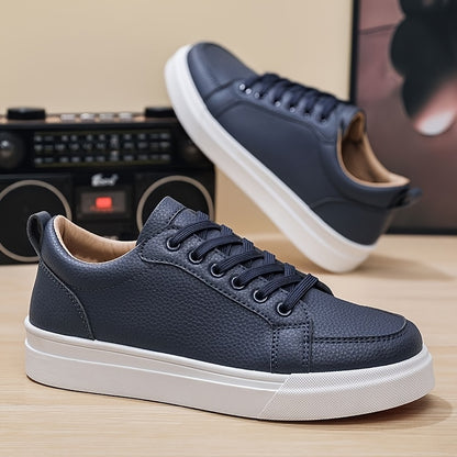 Men's Retro Casual Low-Top Sneakers with PU Upper