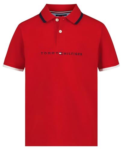 Tommy Hilfiger Boys' Short Sleeve Polo Shirt – Soft Pique Fabric