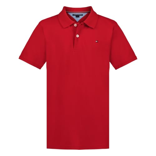 Tommy Hilfiger Boys' Short Sleeve Polo Shirt – Soft Pique Fabric