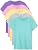 5-Pack Girls Cotton Short Sleeve T-Shirts Comfortable Fit