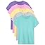 5-Pack Girls Cotton Short Sleeve T-Shirts Comfortable Fit