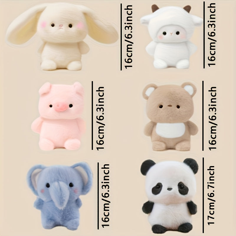 1pc Adorable Bear/Rabbit/Panda/Elephant/Pig/Sheep Plush Toy - Soft Cuddly Stuffed Animal Suitable for Birthdays, Weddings, for Mother's Day Gifts, Party Decorations
