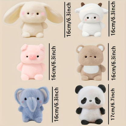 1pc Adorable Bear/Rabbit/Panda/Elephant/Pig/Sheep Plush Toy - Soft Cuddly Stuffed Animal Suitable for Birthdays, Weddings, for Mother's Day Gifts, Party Decorations