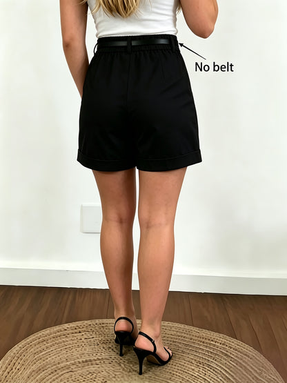 Women’s Slim Fit Casual Solid Color Summer Shorts with Pockets