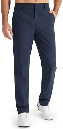 Men's Stretch Golf Pants Lightweight Casual Work Trousers