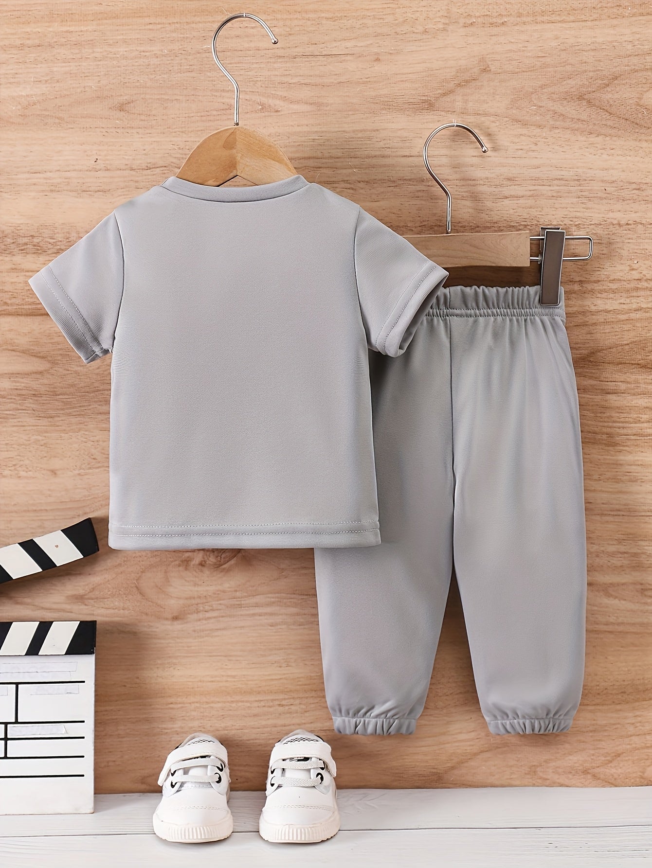 Summer Boys' Casual T-Shirt & Pants Set 0-3 Years Polyester