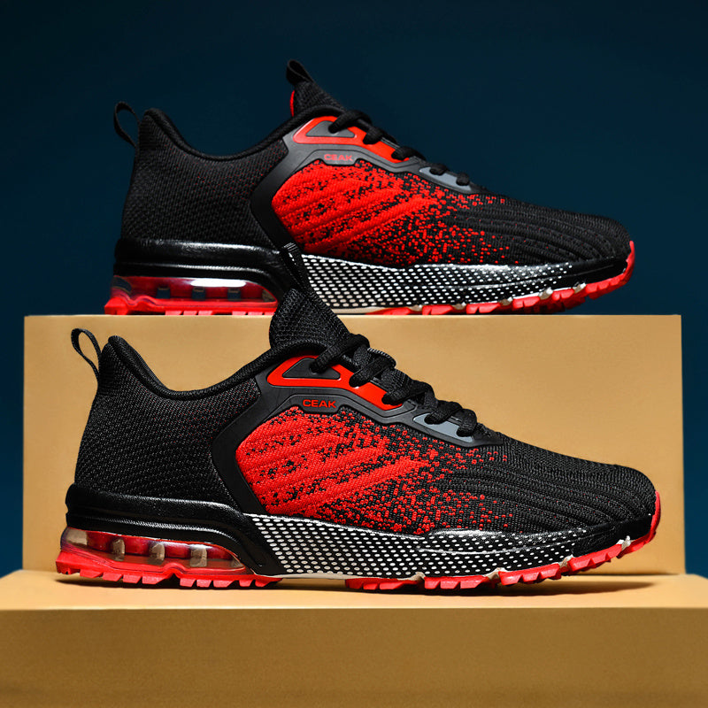 New Hot-Selling Men's Knitted Fabric Upper Sneakers Casual Men's Shoes Air Cushion Shoes - ayq