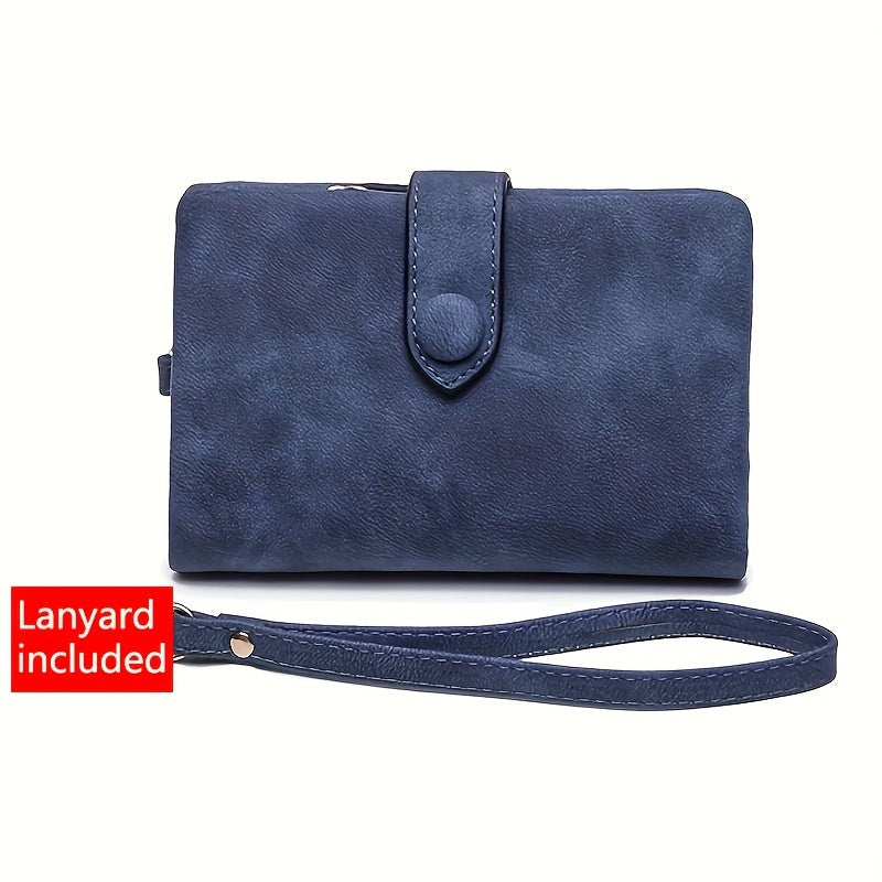 Wallet - Compact Short Design with Solid Color Finish, Stylish Coin Purse, Secure Flap Snap Closure, Ultra-Portable and Lightweight - Perfect for Womens Casual Daily Use