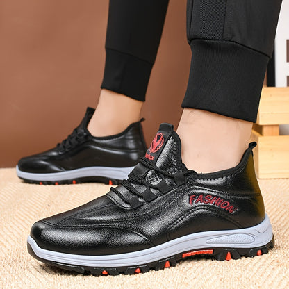 Men'S Winter Shoes - Lightweight Cold Weather Sneakers with Non-Slip Rubber Sole, Brown Formal & Casual Shoes for Dad, Everyday & Formal Events - Easy-Clean Synthetic Upper, Seasonal Footwear, Sleek Design, Comfortable Fit, L