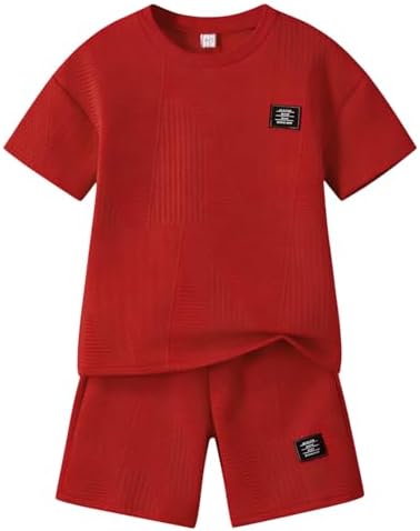 Boys Summer Short Sleeve Top & Shorts Set Casual Outfit