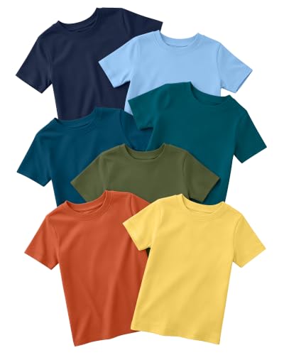 7-Pack Toddler Boys' Cotton Crewneck Tees