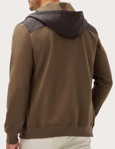 JMIERR Men's Lightweight Colorblock Zip Hoodie Jacket