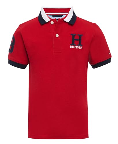 Tommy Hilfiger Boys' Short Sleeve Polo Shirt – Soft Pique Fabric