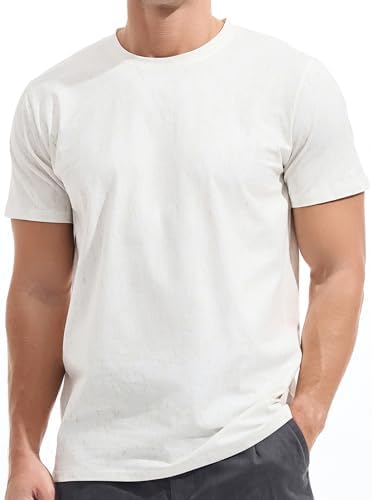 Men's Cotton Crew Neck T-Shirts - Lightweight Summer Tees S-4XL