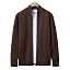 Men's Full Zip Mock Neck Cardigan Sweater with Pattern