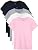 5-Pack Girls Cotton Short Sleeve T-Shirts Comfortable Fit