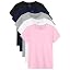 5-Pack Girls Cotton Short Sleeve T-Shirts Comfortable Fit
