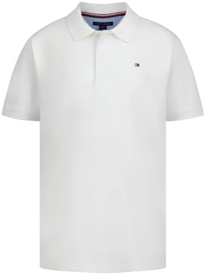Tommy Hilfiger Boys' Short Sleeve Polo Shirt – Soft Pique Fabric