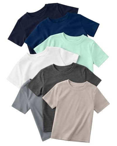 7-Pack Toddler Boys' Cotton Crewneck Tees