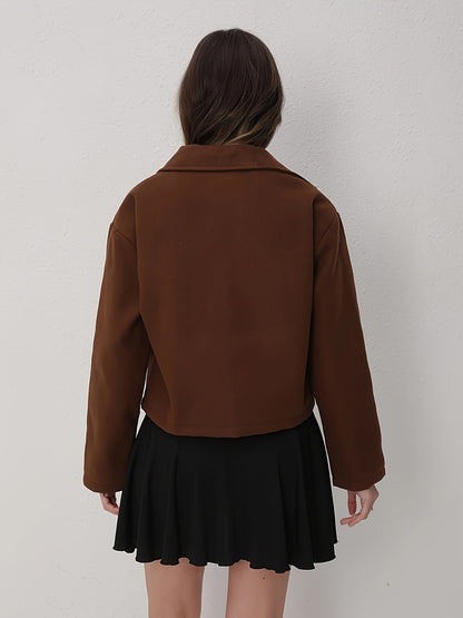 Women'S Olive Green Bomber Jacket with Zipper Front, Long Sleeves, and Pockets - Casual Style, All-Season Wear, Polyester Blend, Machine Washable, Casual Outerwear | Zippered Jacket | Polyester Blend Jacket, High Neck Hoodie/