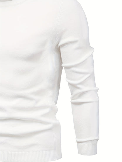 2023 New Cross-border Autumn and Winter Men's Round Neck Random Print Round Neck Knitted Sweater