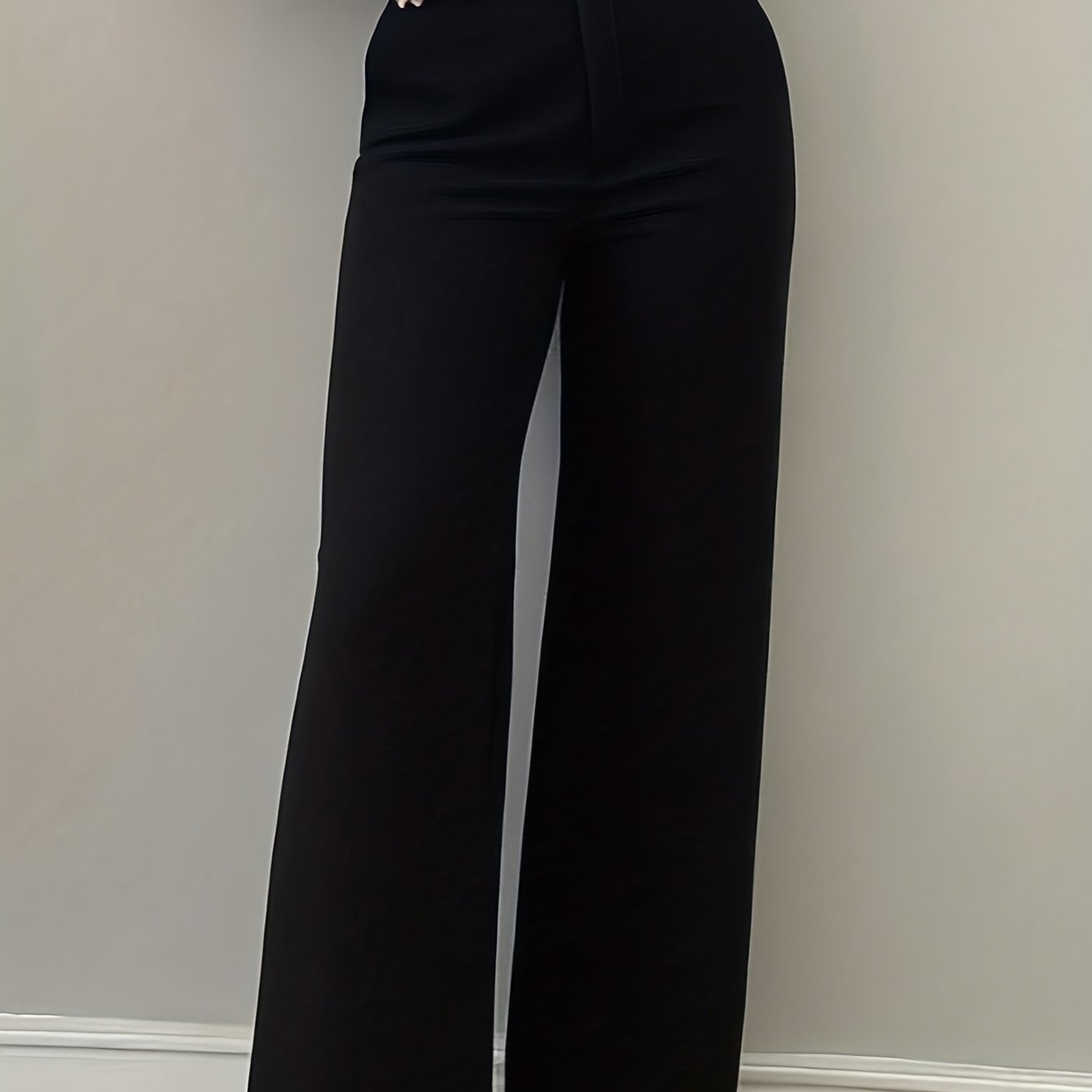 Chic Flare Leg Pants for Women | Elegant Simple Design, Suitable for Commuting, Office, and Everyday Wear, All-Season, Solid Color Not Included