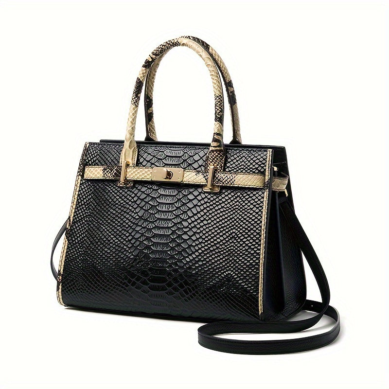 Women’s Vintage Leather Tote Bag with Adjustable Strap