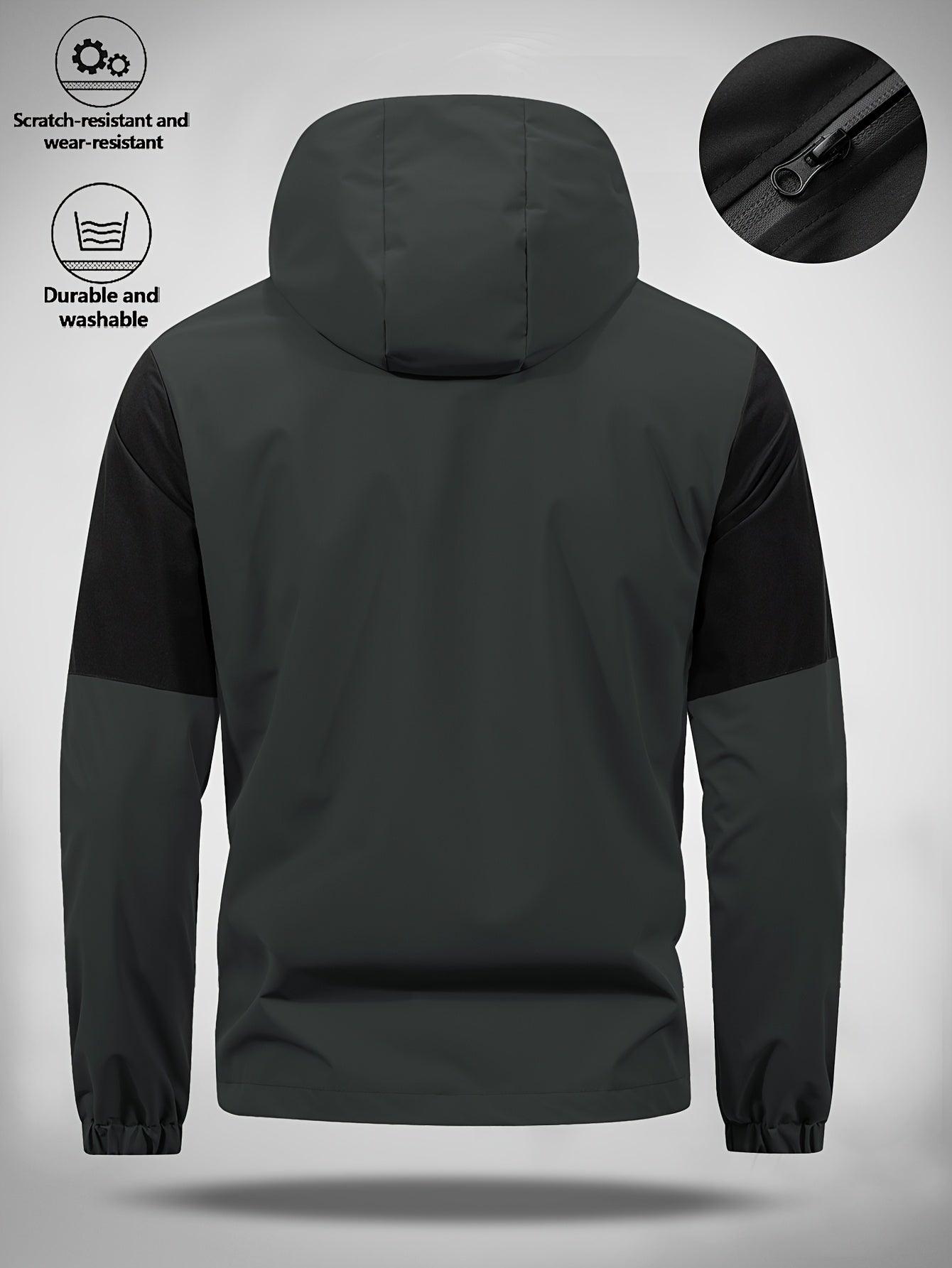 Men's Casual Softshell Hooded Jacket with Bull Logo