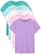 5-Pack Girls Cotton Short Sleeve T-Shirts Comfortable Fit