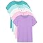 5-Pack Girls Cotton Short Sleeve T-Shirts Comfortable Fit