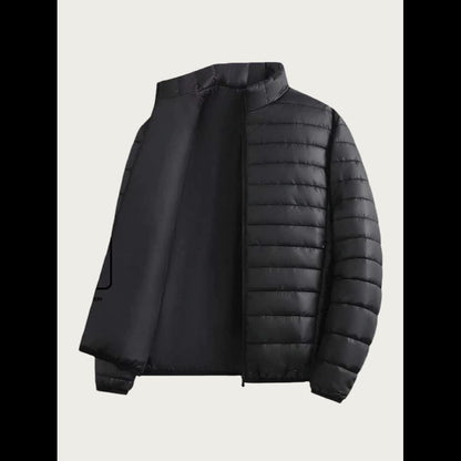 Men's Padded Coat - Men's Autumn/Winter Warm Outerwear - Men's Top - Men's Stand Collar Jacket - Men's Coat Jacket - Men's Warm Coat - Men's Overcoat - Men's Clothing - Men's Cold-Proof Coat - Autumn/Winter Coat, Solid Color, - ayq