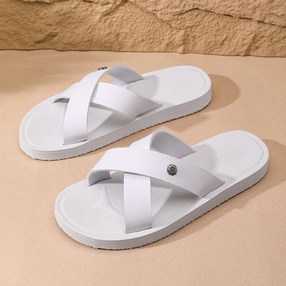 Men's Cross-Strap Casual Sandals with Soft EVA Sole