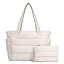 Lightweight Quilted Puffer Tote Bag for Women, Travel & Work