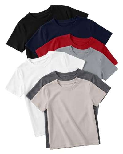 7-Pack Toddler Boys' Cotton Crewneck Tees